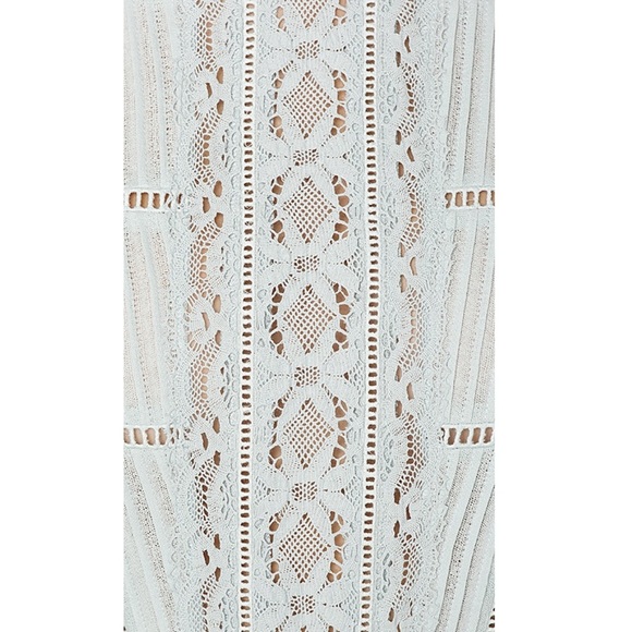 Rebecca Taylor Ruffle Mini Dress in Sea Spray New - Picture 4 of 9